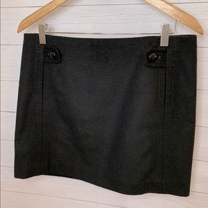 J.CREW Black Wool  Mini-Skirt